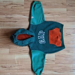 Gap Baby Pullover Hoodie 18-24 mo. Green/ Orange